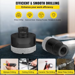 Timanttireikäsarja timantti 6 reikäsahaa 20–68 mm laatoille työkalulaatikolla