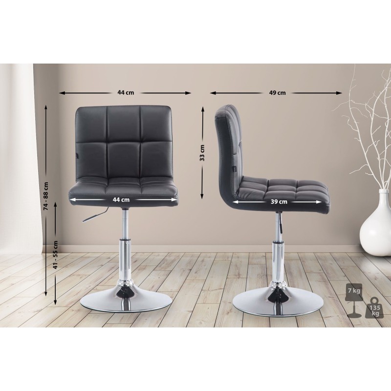 Tyylikäs nojatuoli keinonahkaverhoilulla ja korkeussäädöllä