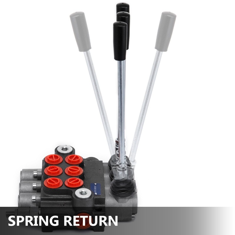 Hydraulinen suuntaventtiili valurautarunkoinen kolmikarainen 40 l/min kaksitoiminen traktoreihin