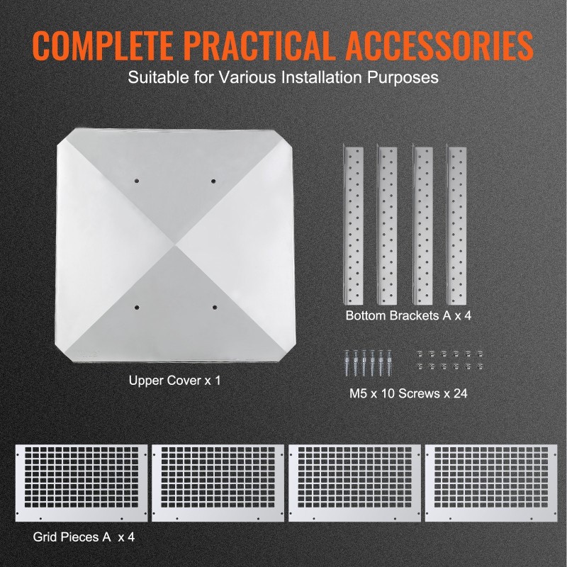 Savupiipun hattu sadesuojattu ulkokäyttöön 304-ruostumaton teräs 582x582x245 mm