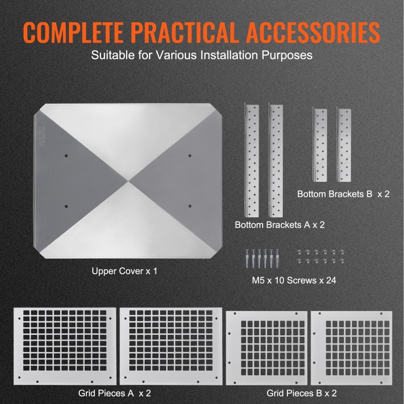 Savupiipun hattu 304-ruostumattomasta teräksestä 472 x 381 x 250 mm ulkokäyttöön