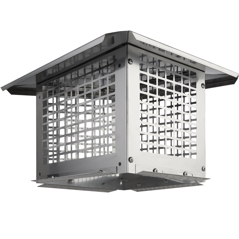 Savupiipun hattu 304-ruostumattomasta teräksestä 472 x 381 x 250 mm ulkokäyttöön