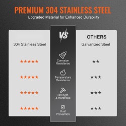 Savupiipun hattu 304 ruostumatonta terästä ulkokäyttöön useisiin hormeihin