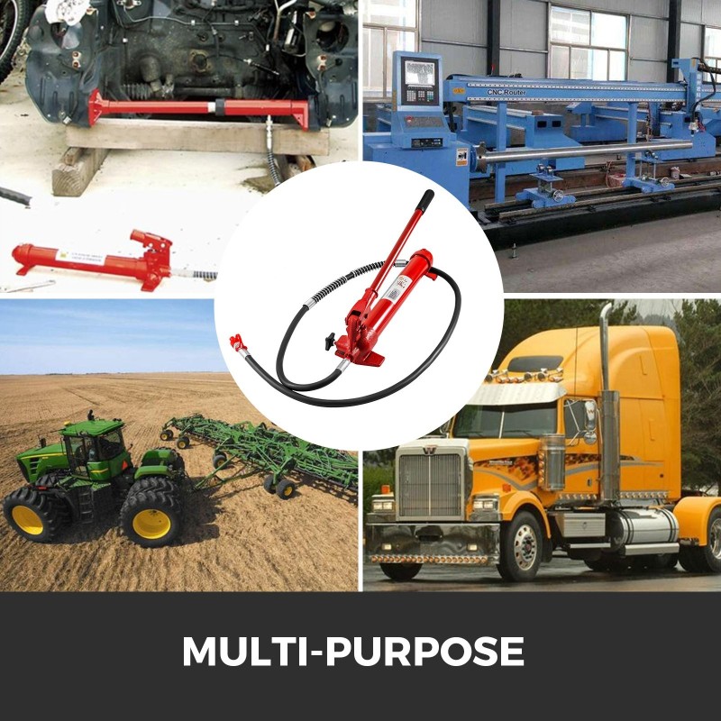 Hydraulitunkkisarja 10 tonnia hiiliteräs ja valurauta 1,4 metrin öljyletku autokorjaukseen