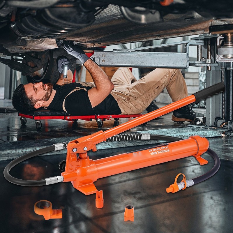 Hydraulinen 10 tonnin korjaussarja ajoneuvojen rungon oikaisuun 1,4 m öljyletkulla