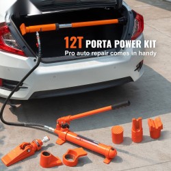 Hydraulisetti 12 tonnia kannettava 1,4 metrin öljyletku 4 jatkoputkea säilytyslaatikko