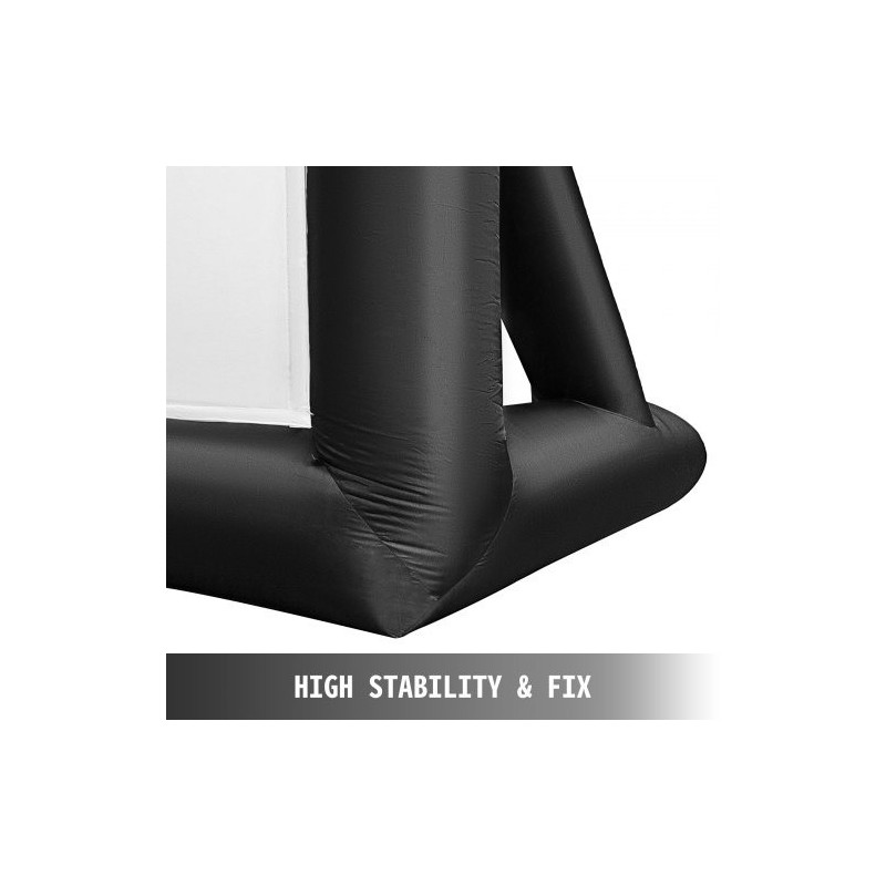 Puhallettava elokuvakangas 210D Oxford koko 4,11 x 2,05 m 16:9 ilman puhallinta