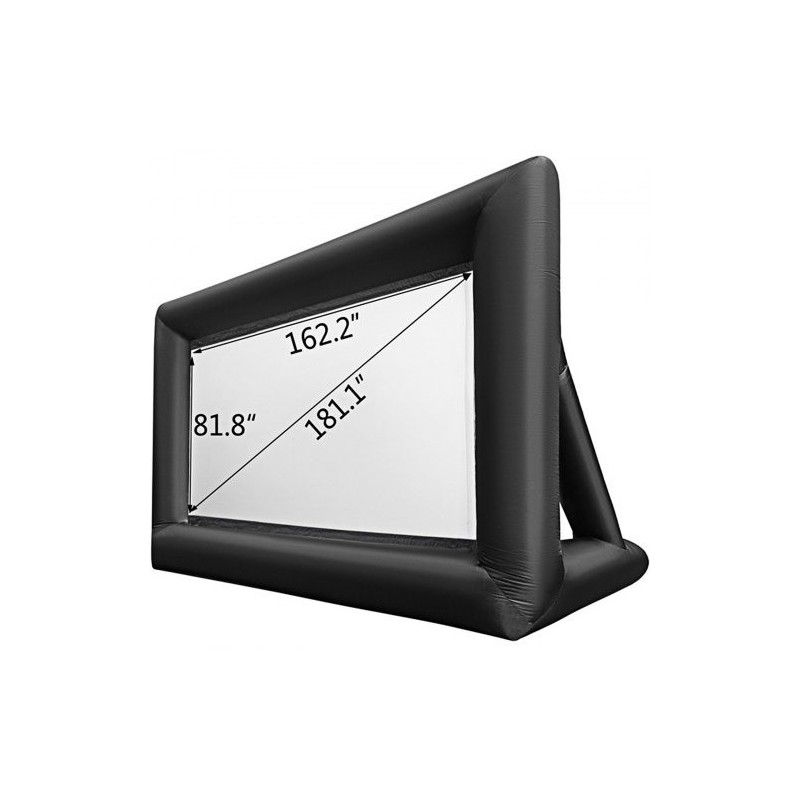 Puhallettava elokuvakangas 210D Oxford koko 4,11 x 2,05 m 16:9 ilman puhallinta