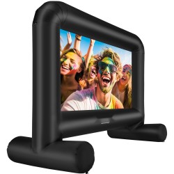 Ilmatäytteinen projektorivalkokangas 85 tuuman Oxford kangas 160 asteen etu ja takaprojektio ilmapuhallin kuljetuspussi