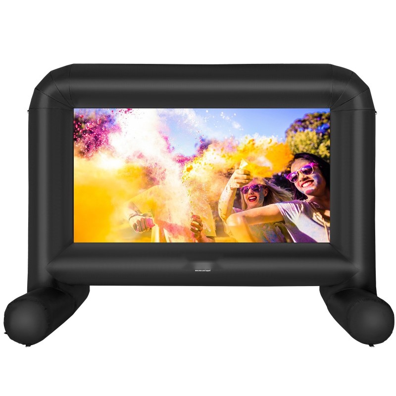 Ilmatäytteinen projektorivalkokangas 85-tuuman Oxford-kangas 160 asteen etu ja takaprojektio ilmapuhallin kuljetuspussi