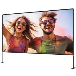 Kannettava valkokangas telineellä 150 tuumaa 16:9 kuvasuhde korkeatekstuuroitu oxford-kangas alumiini teräs