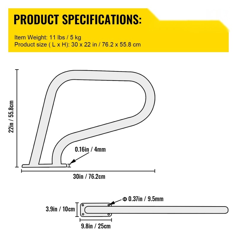 Uima-altaan kaide 304-ruostumatonta terästä 76,2 x 55,8 cm 113 kg irrotettava nailon-kahvasuoja
