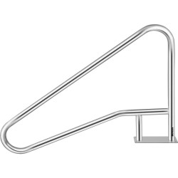 Uima-altaan kaide 304-ruostumaton teräs 139,7x81,2 cm 115 kg sininen nylonpehmuste