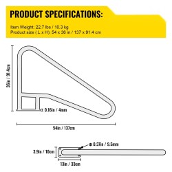 Uima-altaan kaide 304-ruostumatonta terästä 137 x 91 cm sininen nylon-kahvasuoja