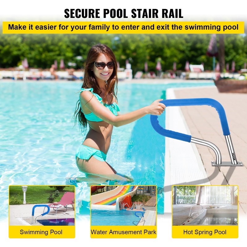 Allaskaide 304 ruostumaton teräs 81x58 cm kantavuus 113 kg uima-altaisiin