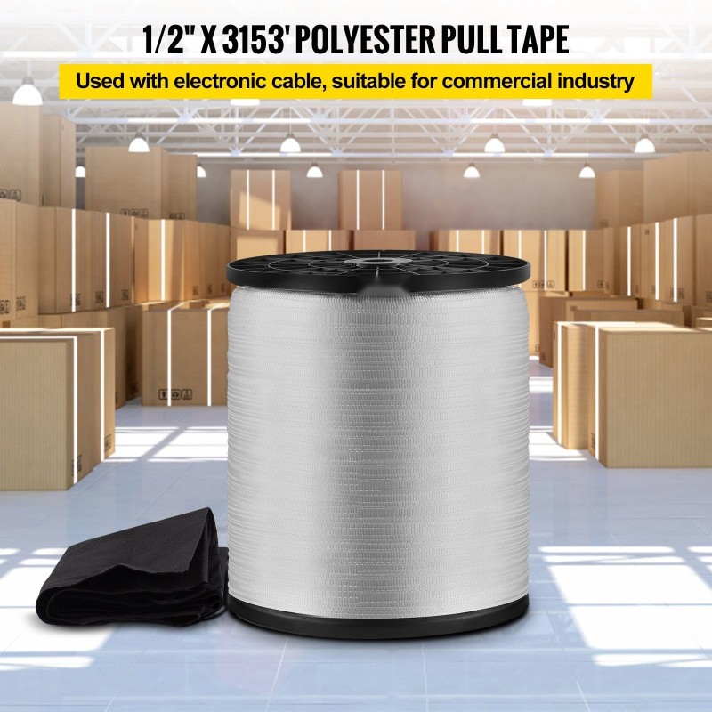 Polyesterinen litteä vetonauha 961 m 12,7 mm 567 kg vetolujuus kaapelien vetoon