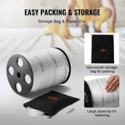 Litteä polyesterivetonauha kaapelivetoon 96,9 m x 1,6 cm 998 kg vetolujuus valkoinen