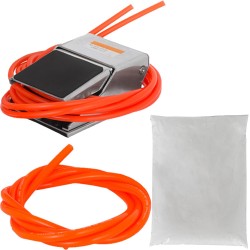 Hammaslaboratorion hiekkapuhallin 2 kynää 2 säiliötä metallisäiliöt sisäinen LED-valaistus jalkapoljin suuri katseluikkuna