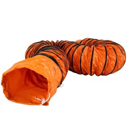 Joustava PVC-kanava 9,8 m 300 mm puhaltimelle säädettävillä kiinnitysnaruilla