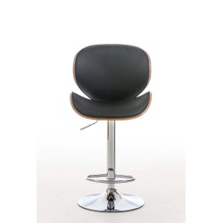 Tyylikäs korkeussäädettävä baarijakkara keinonahkaverhoilulla ja kromijalalla