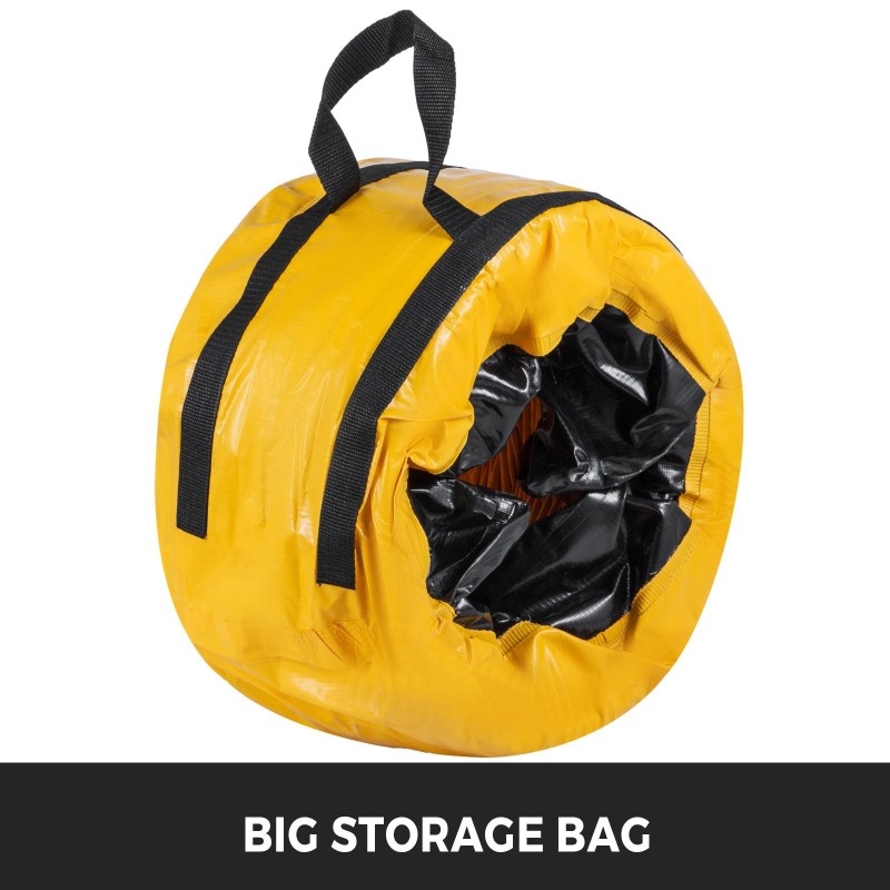 Joustava PVC-ilmakanava 12 tuumaa 7,6 m säilytyslaukulla ilmanpoistoon