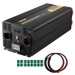 Muokatun siniaallon invertteri 6000W 12V–120V alumiinikuori LCD-näyttö autoon