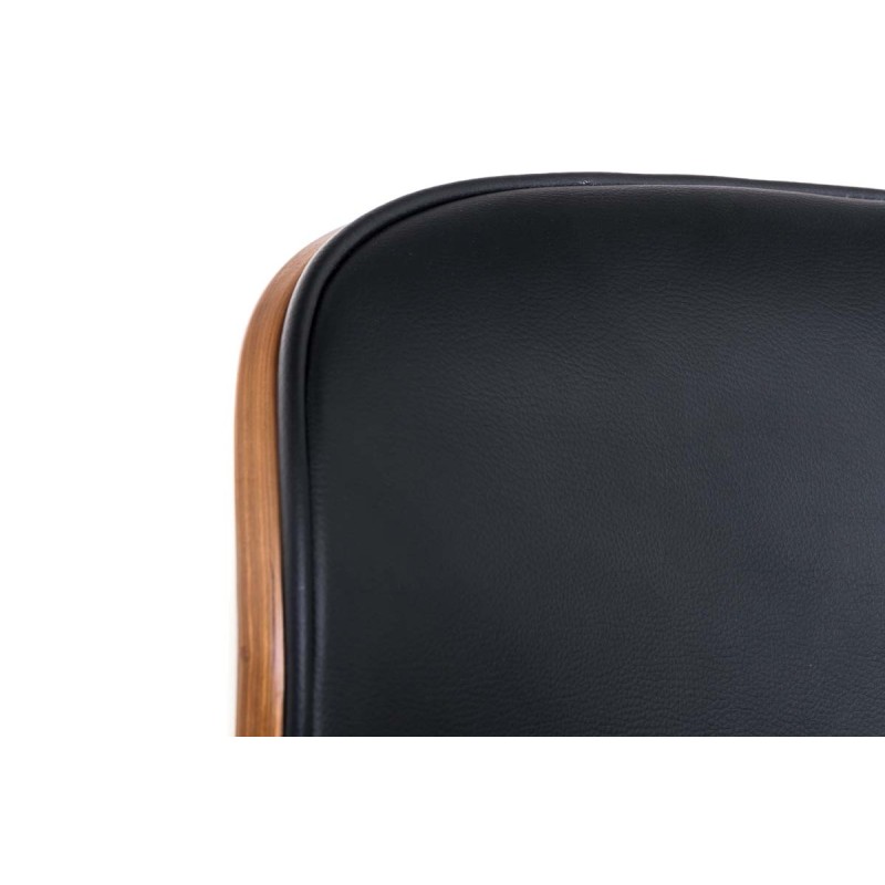 Tyylikäs korkeussäädettävä baarijakkara keinonahkaverhoilulla ja kromijalalla