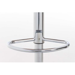 Tyylikäs korkeussäädettävä baarijakkara keinonahkaverhoilulla ja kromijalalla