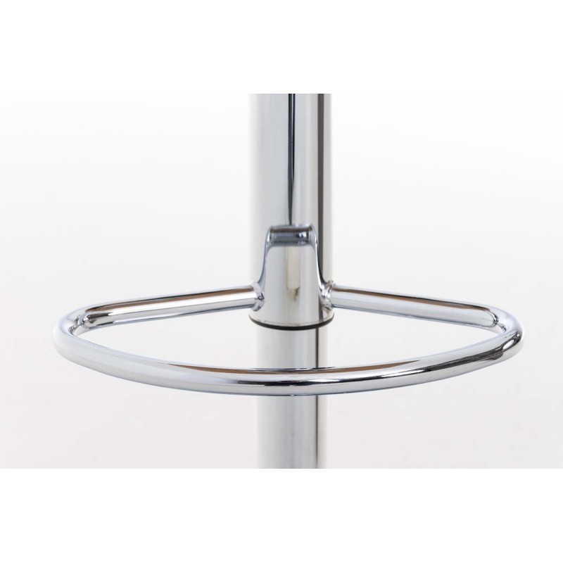 Tyylikäs korkeussäädettävä baarijakkara keinonahkaverhoilulla ja kromijalalla