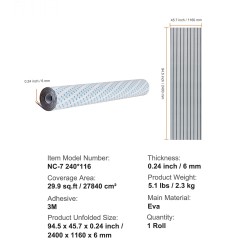 Venematto EVA-vaahtoinen itsekiinnittyvä 3M-taustaliima 240 x 116 cm liukastumaton