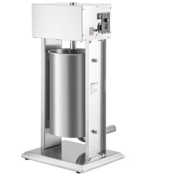 Sähkökäyttöinen pystymallinen makkarantäyttölaite 15 L ruostumaton teräs 260W 4 suutinta