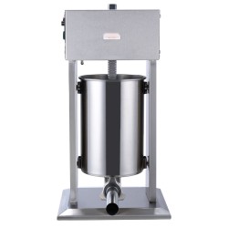 Sähköinen makkarantäyttökone 12 L 304 ruostumaton teräs portaaton nopeudensäätö jalkapoljin 5 täyttöputkea