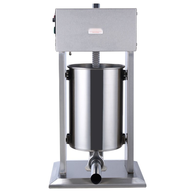 Sähköinen makkarantäyttökone 12 L 304 ruostumaton teräs portaaton nopeudensäätö jalkapoljin 5 täyttöputkea