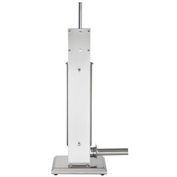 Käsikäyttöinen pystymallinen makkaranvalmistuskone seitsemän litran ruostumattomasta teräksestä neljällä täyttöputkella