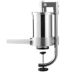 Pystymallinen makkarantekokone 1 5 litraa elintarvikelaatuisesta ruostumattomasta teräksestä manuaalinen kampi 3 suutinta