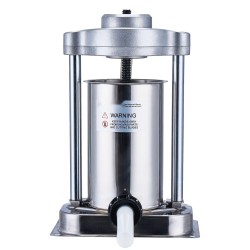 Manuaalinen pystymallinen makkararuisku 2 l elintarvikekelpoinen 304-ruostumaton teräs G-tyypin pöytäkiinnitys 3 täyttöputkea