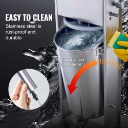 Manuaalinen makkarantäyttölaite pystymalli 15 litraa elintarvikekelpoinen ruostumaton teräs kaksinopeuksinen viisi