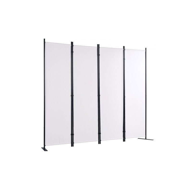 Tilanjakaja 4-paneelinen hiiliteräsrunko 180g polyesterikangas taitettava 224 cm leveä 171 cm korkea