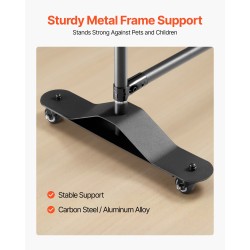 Tilanjakaja metallirunkoinen polyesterikankaalla 308,5×45×245,5 cm pyörillä harmaa