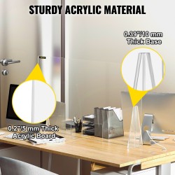 Akryylinen yskänsuoja tiskille 60x120 cm 5 mm asiointi-ikkunalla 2 jalustaa