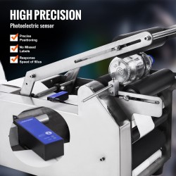 Puoliautomaattinen pulloetiketöintikone ruostumattomasta teräksestä sähköllä 20–50 etikettiä minuutissa 20–120 mm valokenno