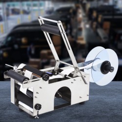 Puoliautomaattinen pulloetiketöintikone ruostumattomasta teräksestä sähköllä 20–50 etikettiä minuutissa 20–120 mm valokenno