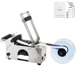 Puoliautomaattinen pulloetiketöintikone ruostumattomasta teräksestä sähköllä 20–50 etikettiä minuutissa 20–120 mm valokenno