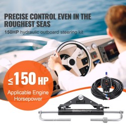 Hydraulinen perämoottorin ohjaussarja 150HP yksiasemaiseen yksimoottoriveneeseen alumiinikuori 2 kpl 731,5 cm letkut