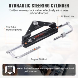 Hydraulinen ohjaussarja perämoottorille 150 hv alumiinikuorinen sylinteri kaksi 26 jalan hydrauliletkua