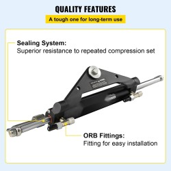 Hydraulinen etuasennettava perämoottorin ohjaussylinteri alumiiniseosrunko HC4645H enintään 150 hv