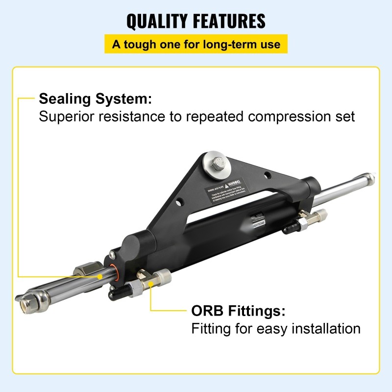 Hydraulinen etuasennettava perämoottorin ohjaussylinteri alumiiniseosrunko HC4645H enintään 150 hv