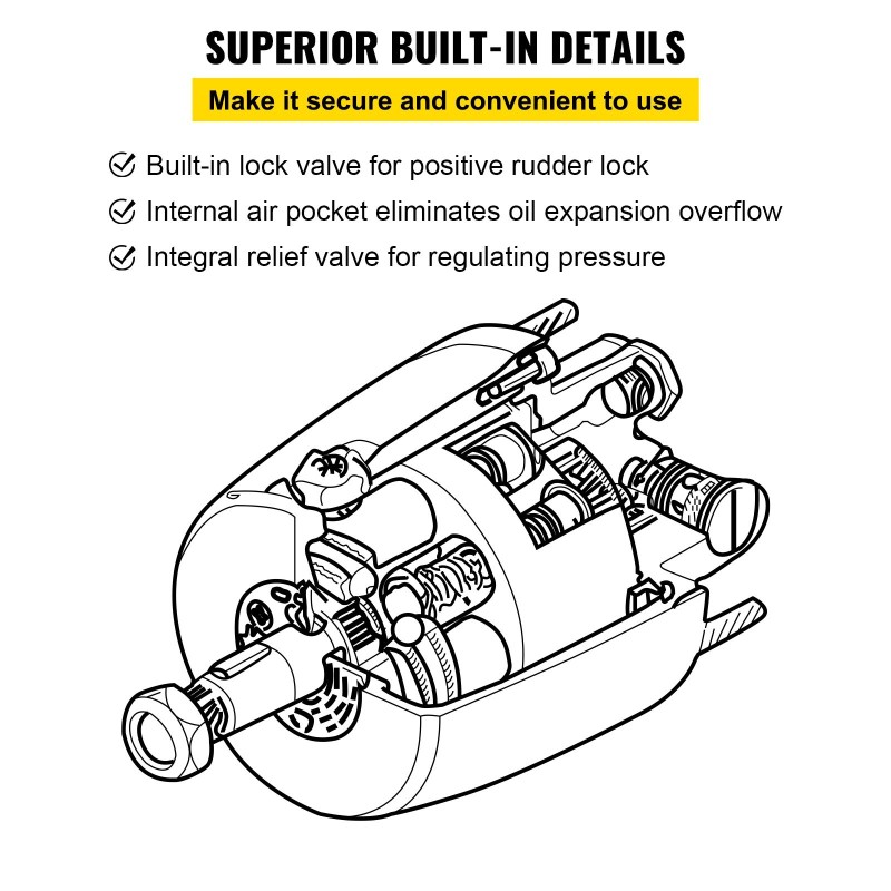 Hydraulinen ohjauspumppu perämoottoriveneisiin alumiiniseos etukiinnitteinen enintään 300 hv HH5271-3