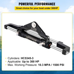 Hydraulinen etukiinnitteinen perämoottorin ohjaussylinteri alumiiniseos soveltuu enintään 300HP