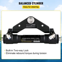 Hydraulinen etukiinnitteinen perämoottorin ohjaussylinteri alumiiniseos soveltuu enintään 300HP